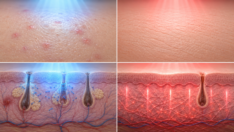 Red Light vs Blue Light Therapy